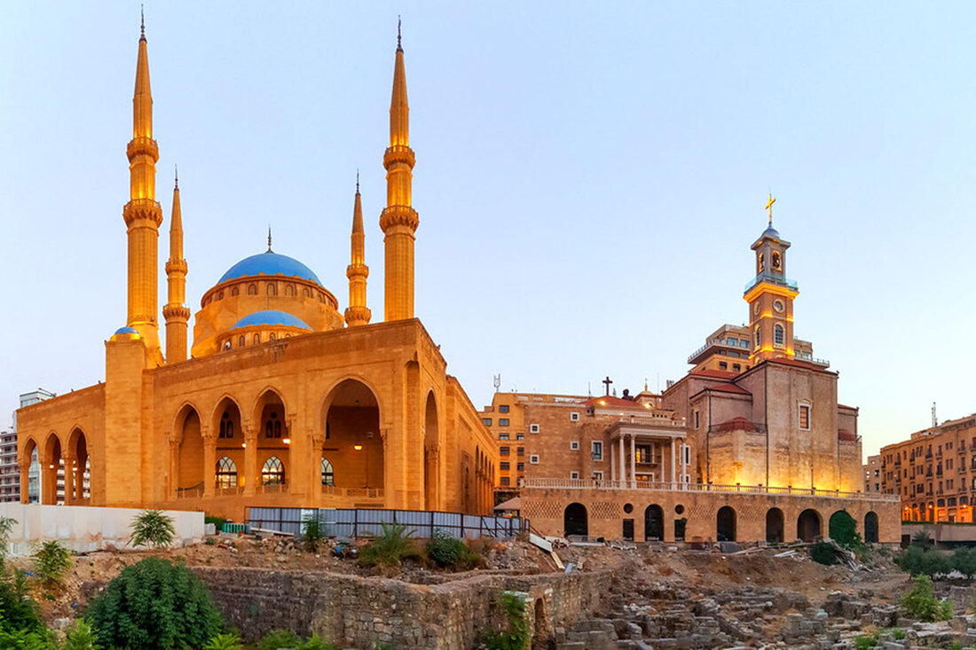 Mohammad al-Amin Mosque and Saint Georges Maronite Cathedral